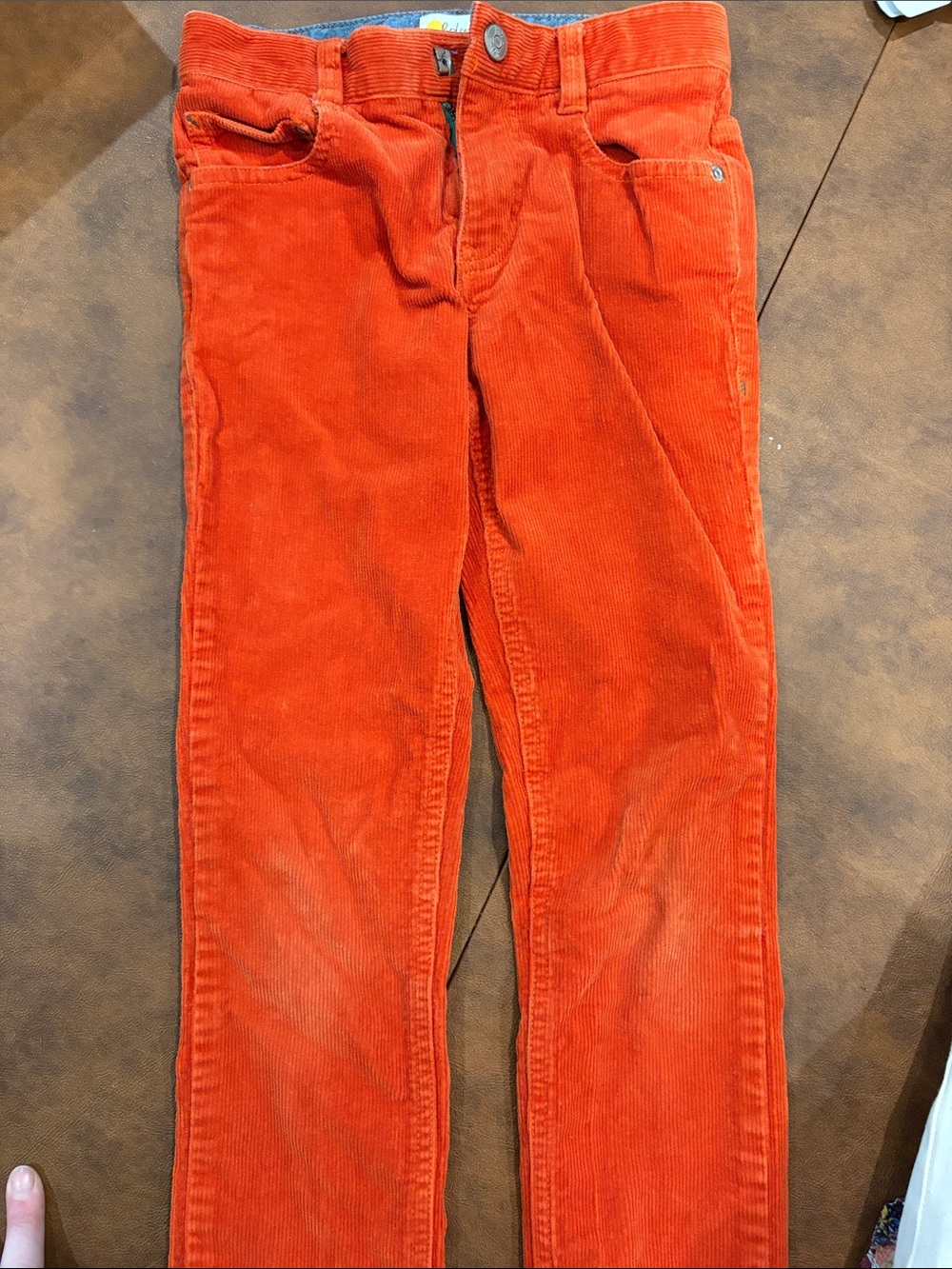 Mini Boden Orange Corduroy Pants Sz 8